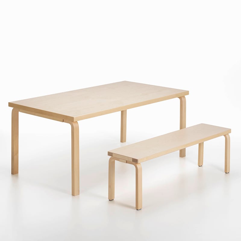 168B ベンチ（150×35cm）ナチュラル ラッカー ソリッド トップ