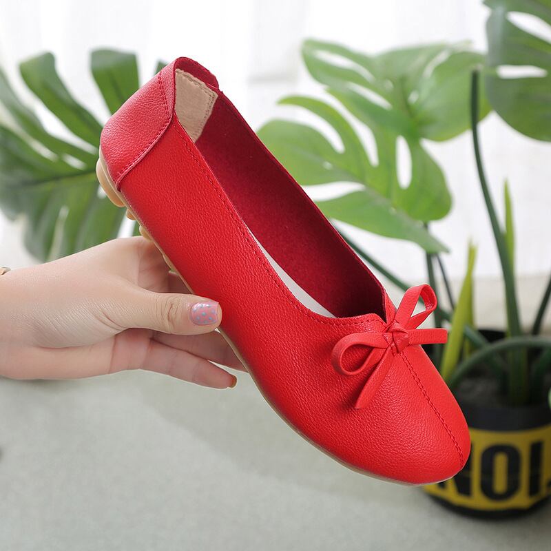 【新作】【送料無料】 ボウノットワーキングナースシューズのバージョン、フラットボトム、先のとがったつま先でフラット、滑り止めのオールマッチカジュアルシューズ妊婦と母親、女性のトレンド-アリババ 靴 リボン 10b773931736904