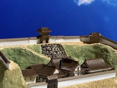 ☆完成品 棚倉城（亀ヶ城) ケース付き 福島の城 お城 模型 ジオラマ