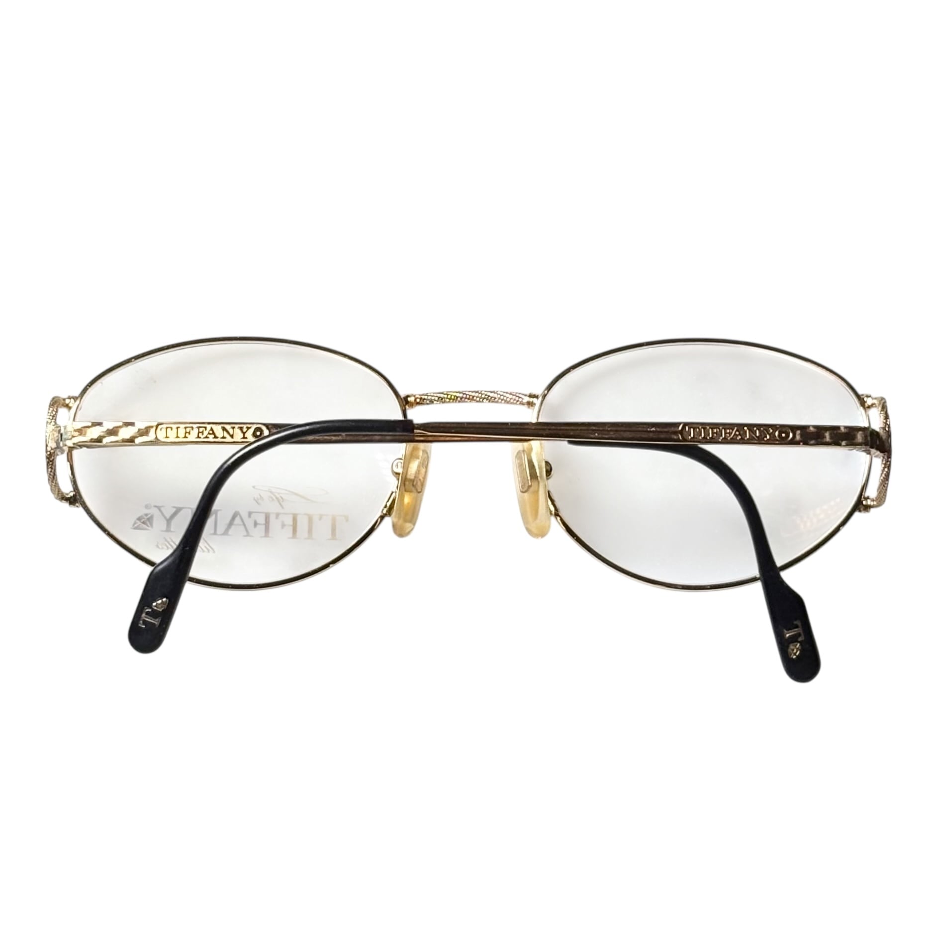 nos) vintage TIFFANY LUNETTES 23k gold plated glasses “T379