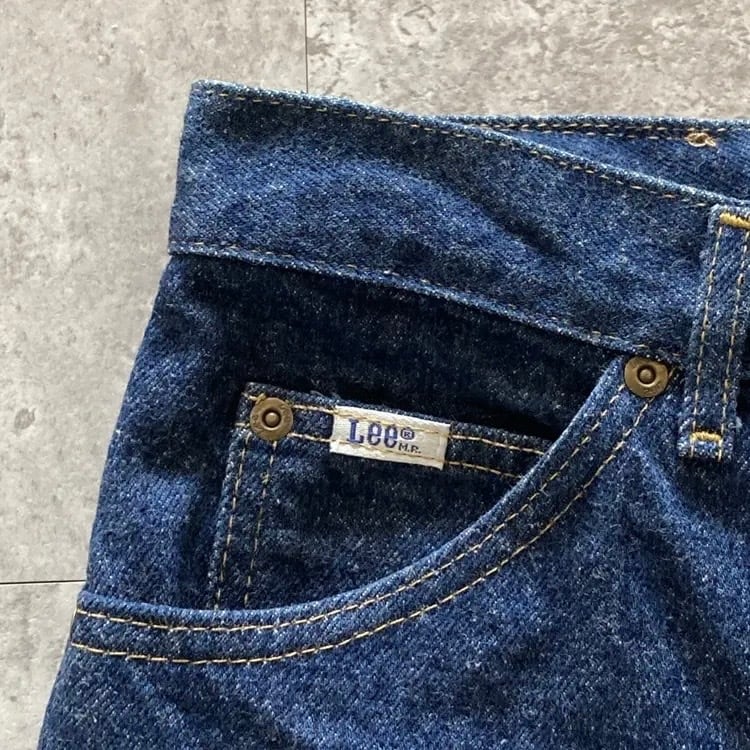 USA製】80s Lee リー 表記29×32 レザーパッチ ジップフライ アメリカ製