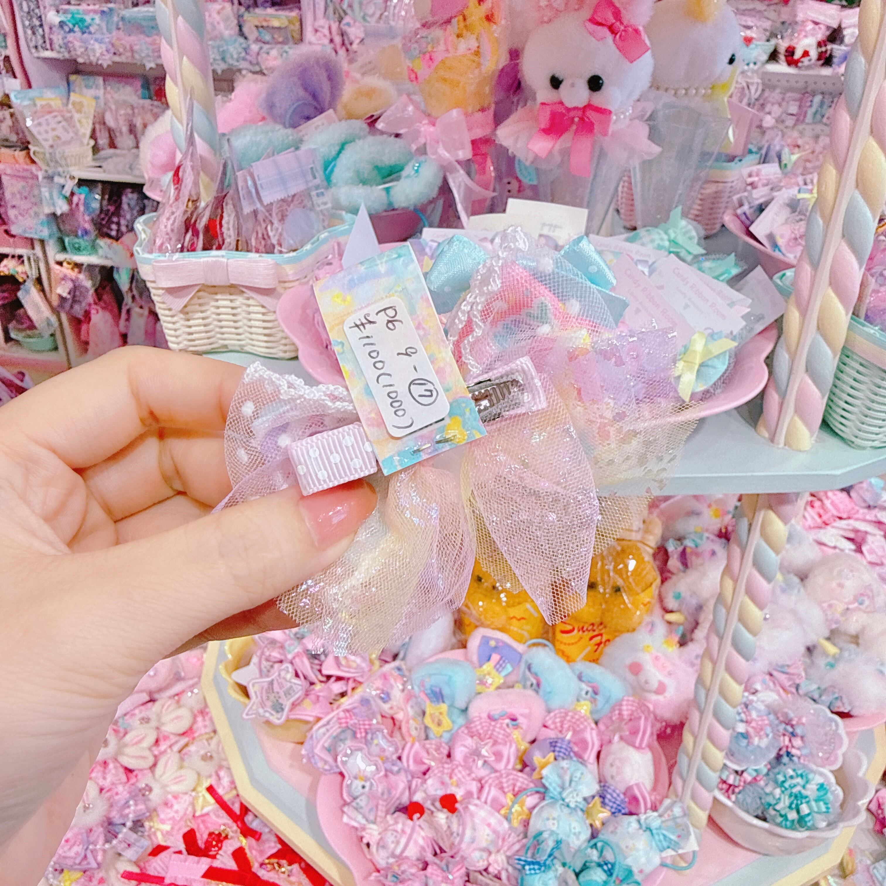 【P6】9-17リボンヘアクリップ