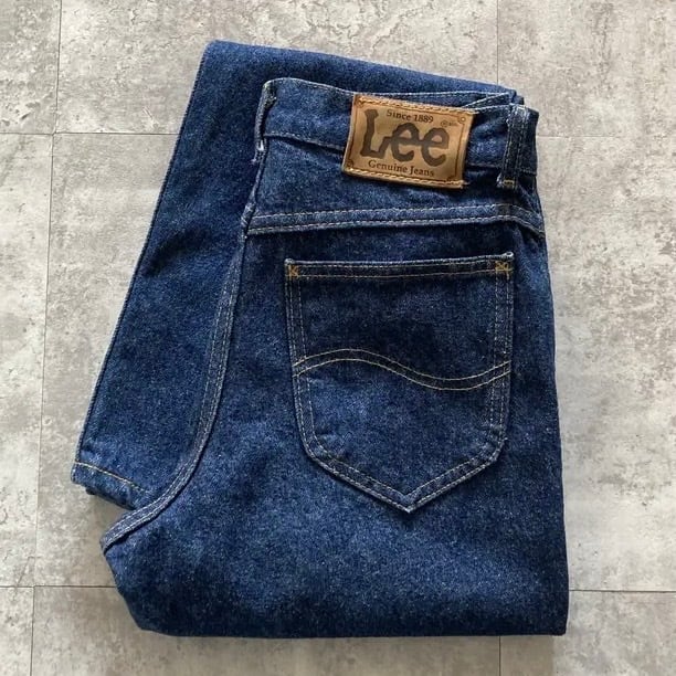 USA製】80s Lee リー 表記29×32 レザーパッチ ジップフライ アメリカ製