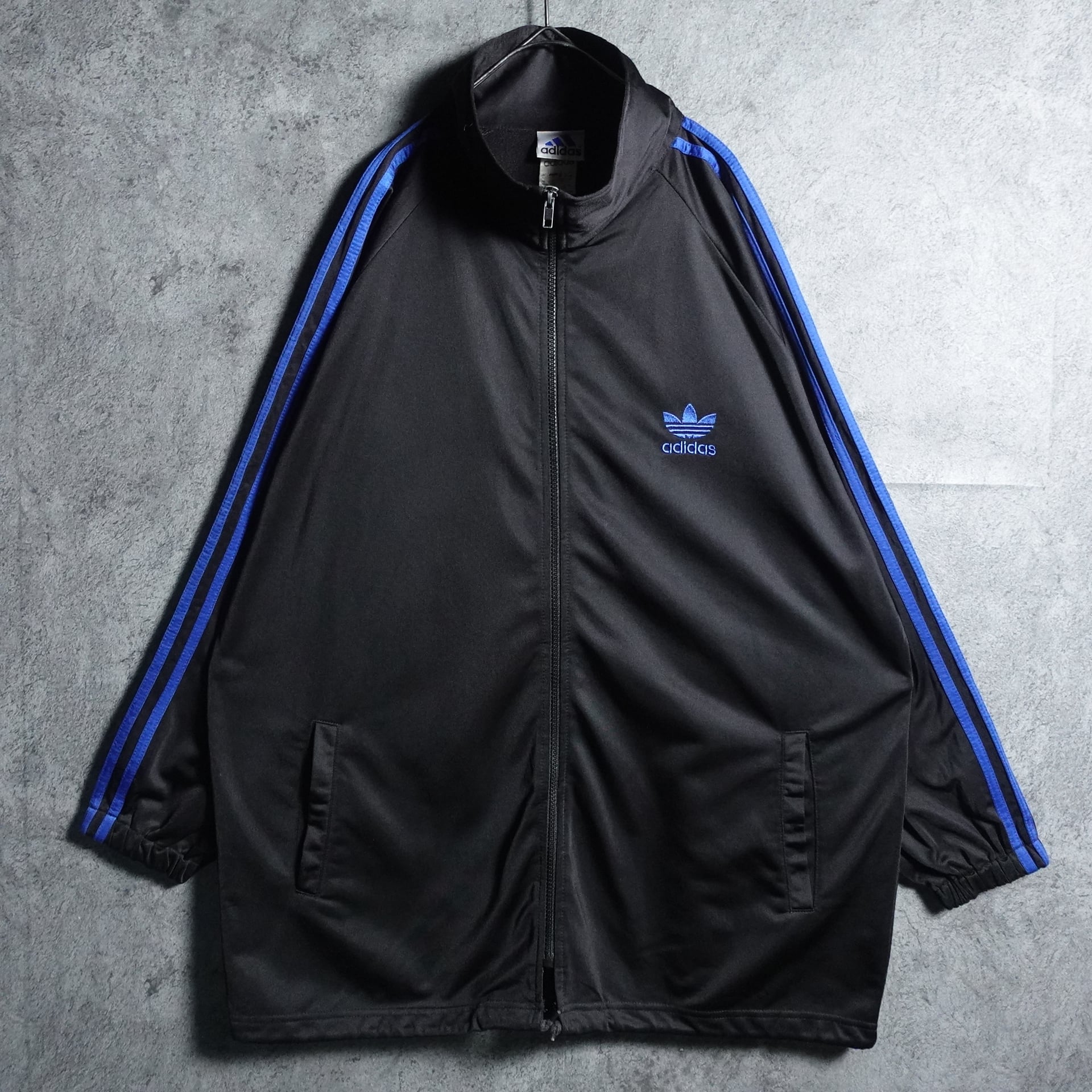90s “adidas” Black Trefoil & 3-Stripes Design Track Jacket