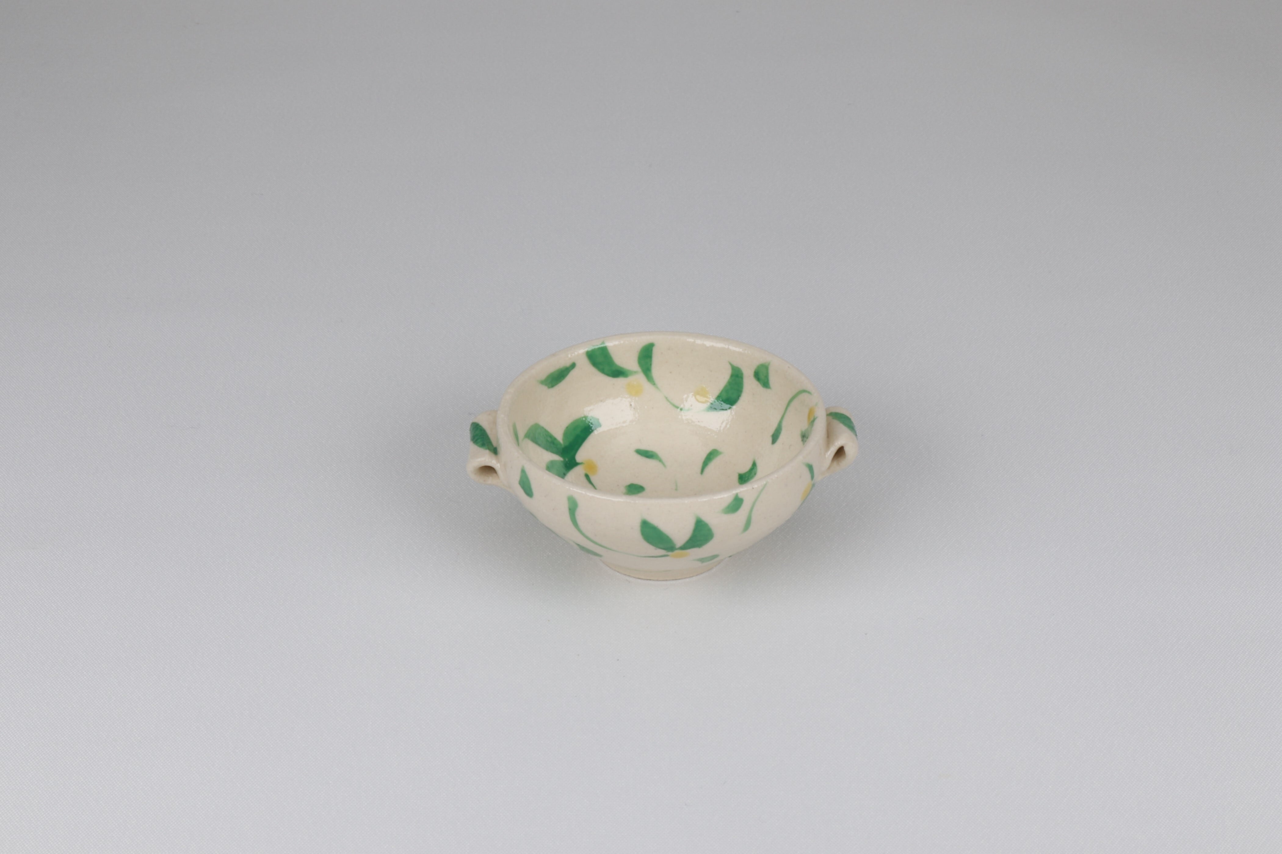 色絵 耳付珍味鉢 わかば