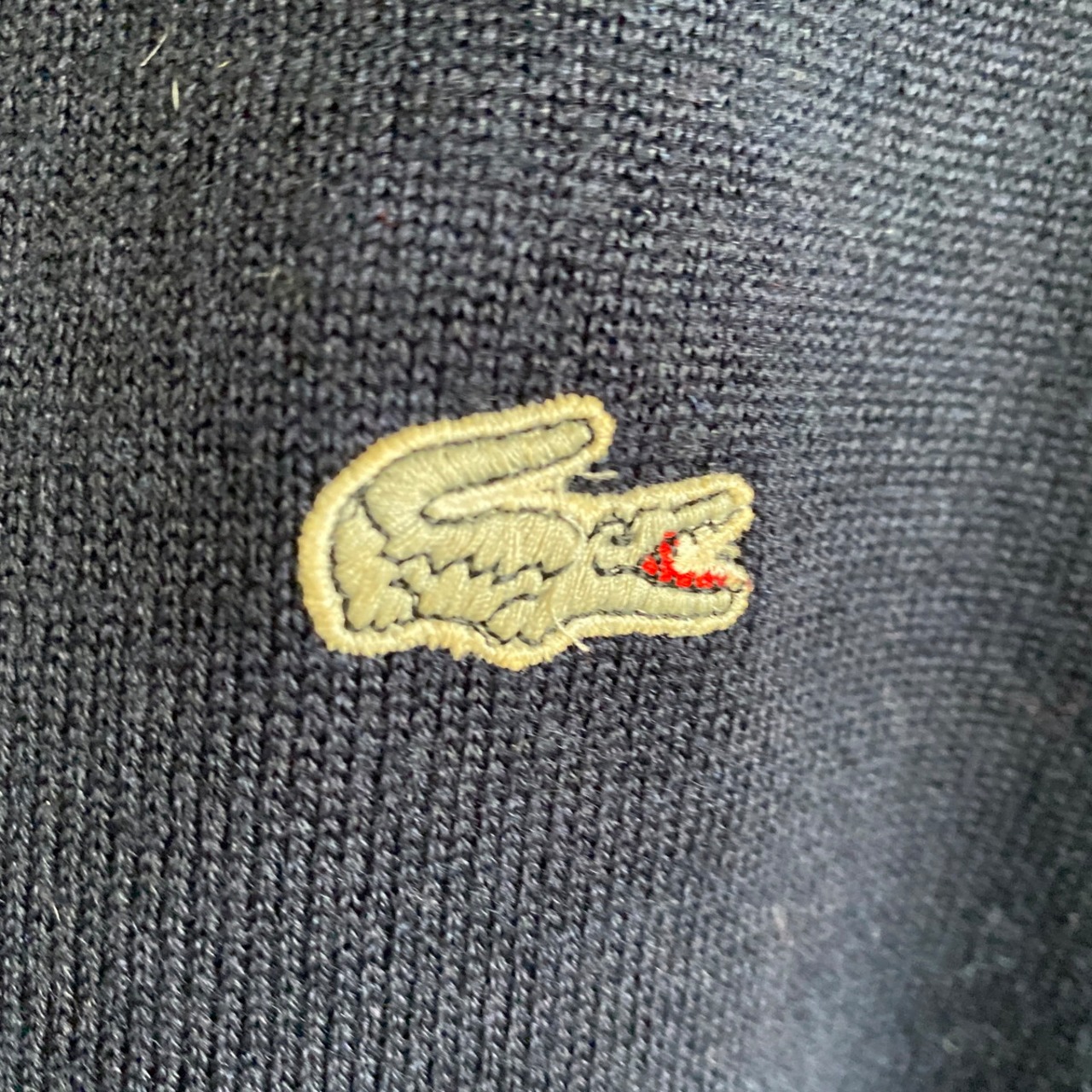 スペイン製 70年代〜80年代 LACOSTE ウール アクリルニットセーター 