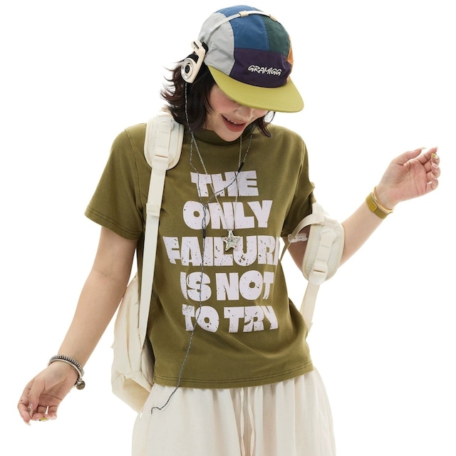 クラックレタリングビッグロゴTシャツ 3col R02547