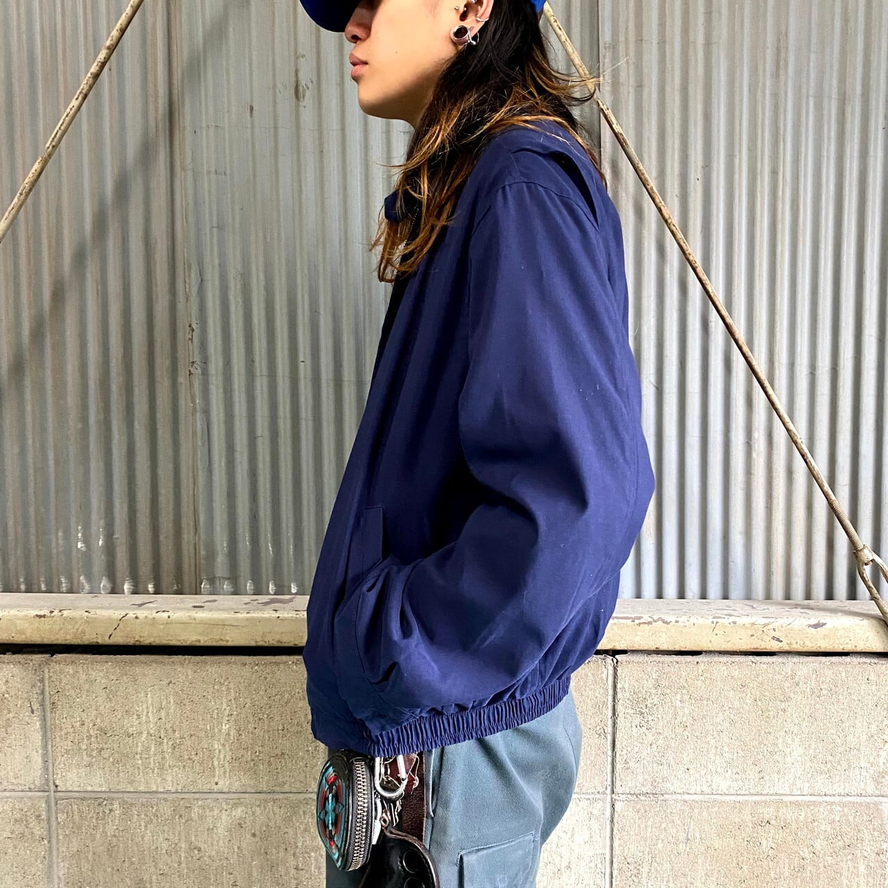 ポロバイラルフローレン スイングトップ メンズL 古着 ナイロン