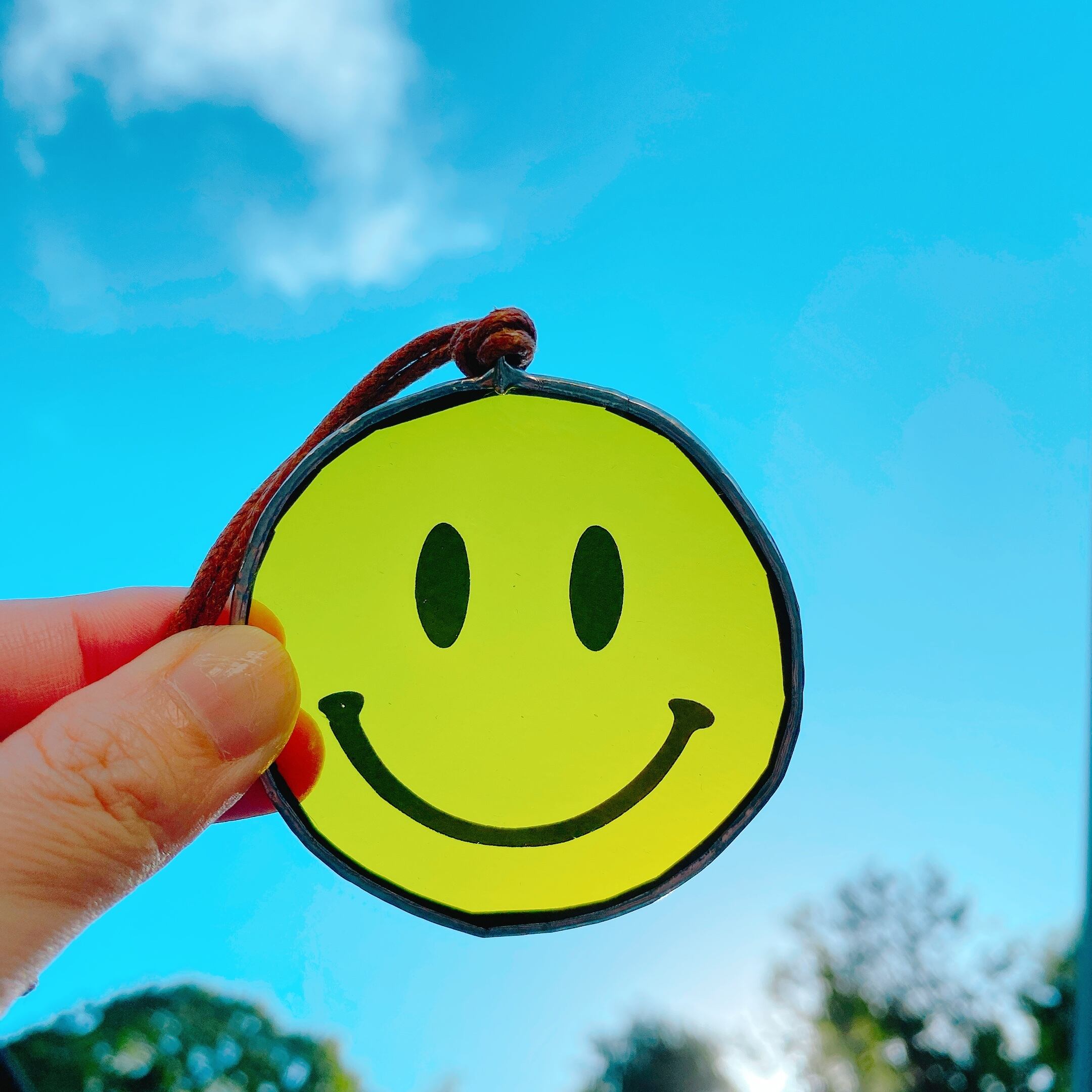 ステンドグラス Smileサンキャッチャー（イエロー） | SmileLABO