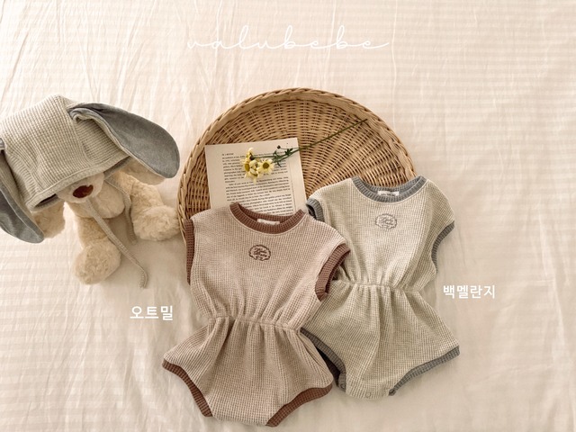 [即納6ｍ]《valubebe》Croffle Color Blocking Suit 6