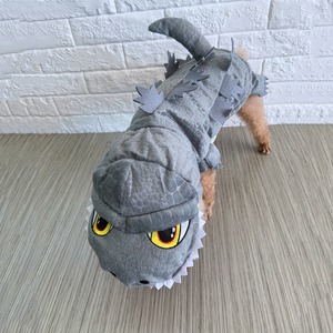 【PET】秋冬フワフワ裏起毛面白い立体感ある恐竜模様デザインペット2脚タイプコスプレ衣装