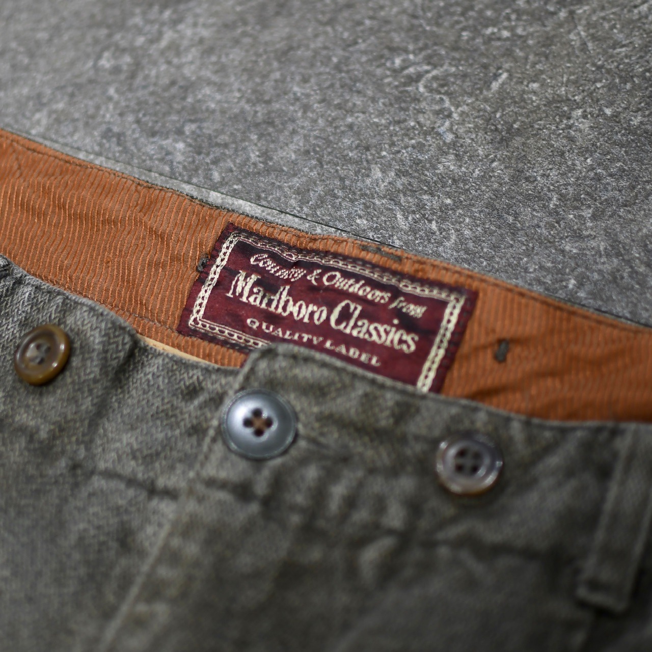 marlboro classics fade herringbone twill denim pants