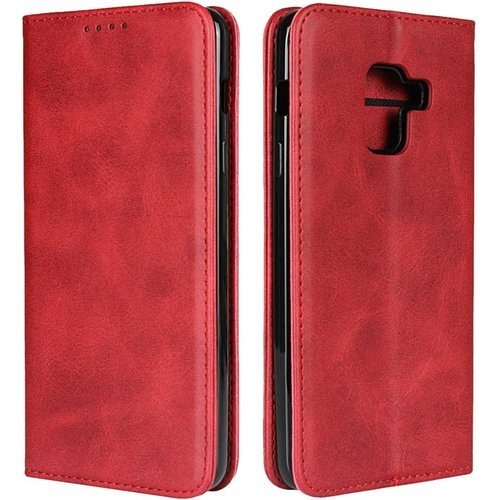 Eastwave for Samsung Galaxy Feel 2 sc-02l ケース ギャラクツー フィール ツ－ ケース for Galaxy Feel2 手帳型 for Galaxy Feel2 SC-02L ケース カバー 携帯カバー 内蔵マグネット 合成皮革 カード収納 横置きスタンド機能 レッド 170