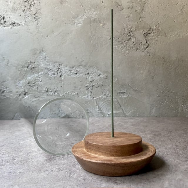 ガラスカバー付き 木製の香立て | 瀬尾商店