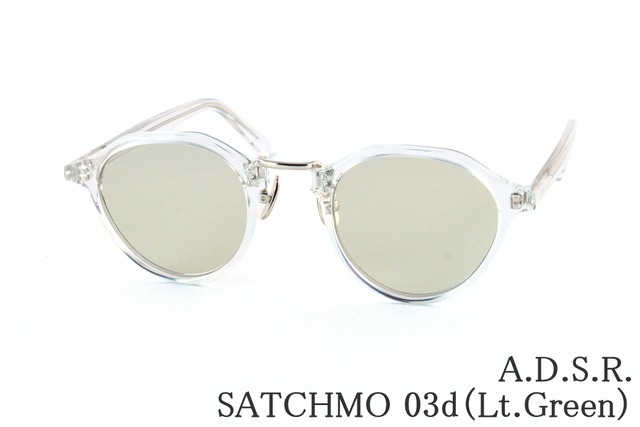 A.D.S.R. クリア サングラス SATCHMO 03d 47サイズ クラウンパント サッチモ コンビネーション ADSR エーディーエスアール 正規品