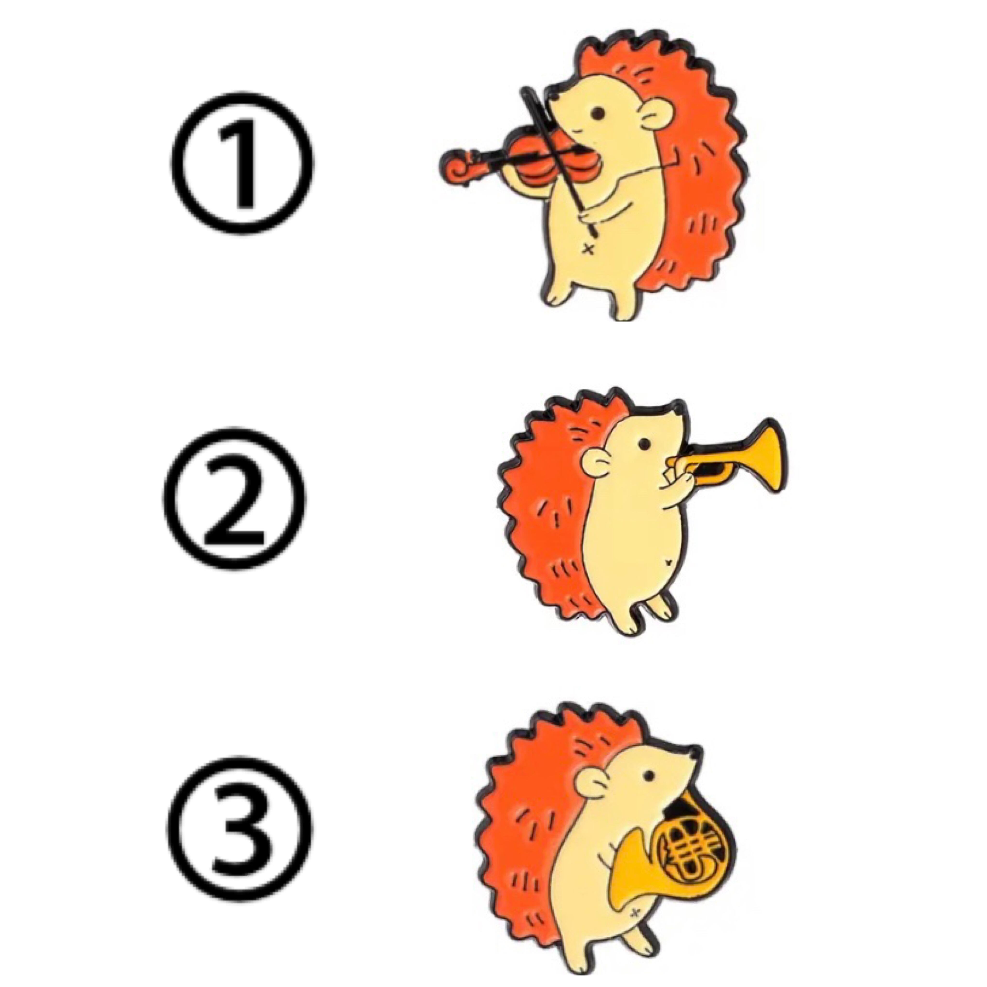 ハリネズミ ピンバッチ ハリネズミ ピンバッジ・アンブレラマーカー