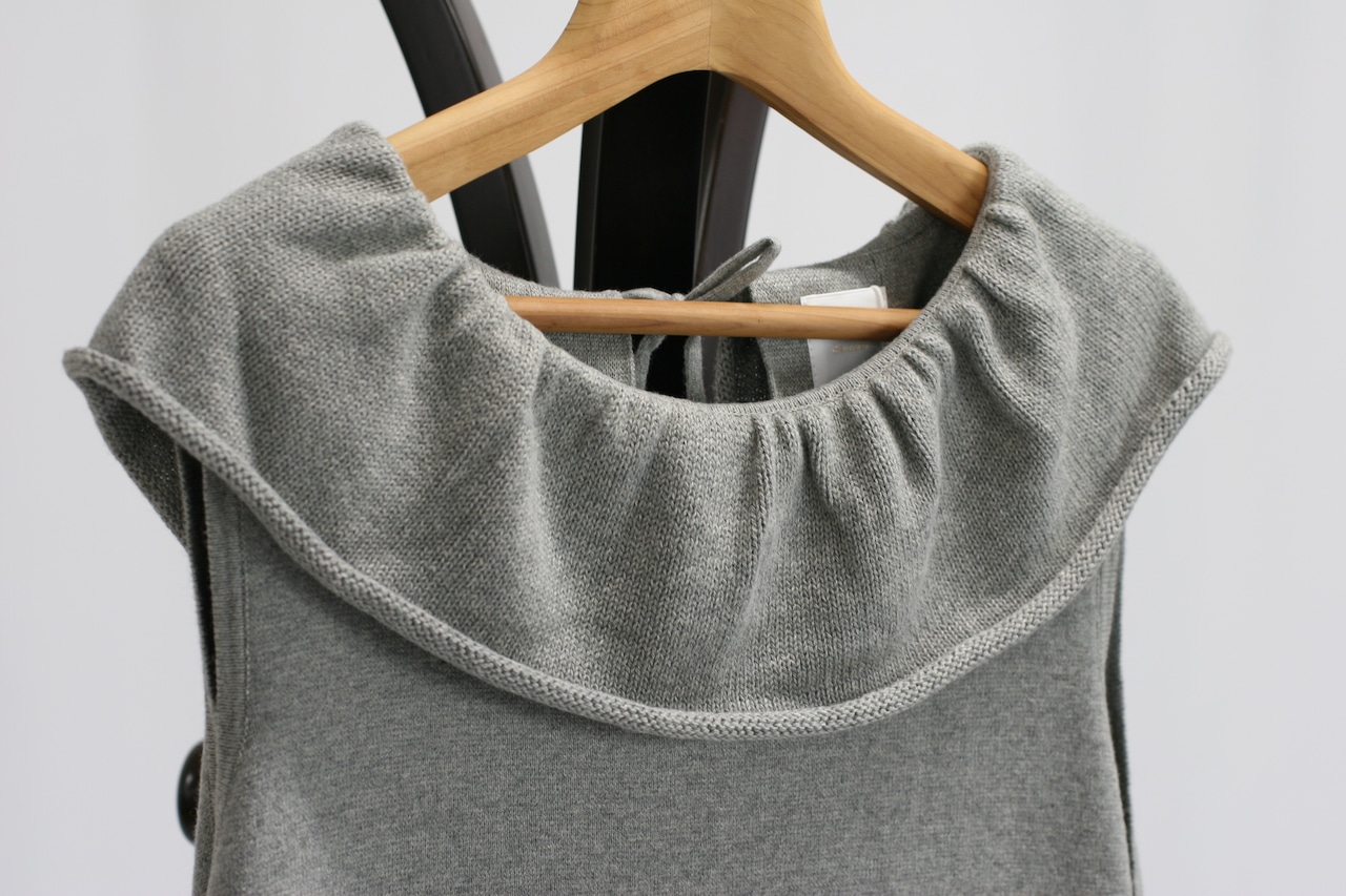 【Gauze#】Pierrot collar knit salopette(G1245)