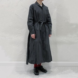 （g）ピンチェックシャツワンピース