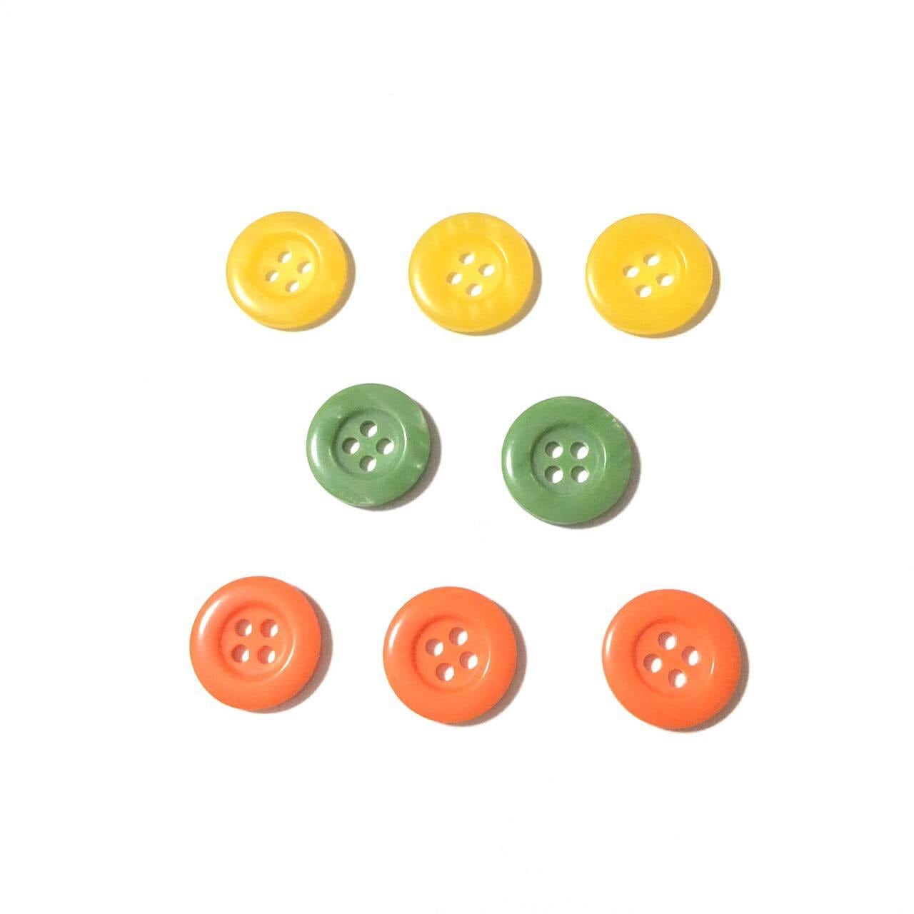 4つ穴ボタンアソートパック 15mm（8p） | Dua-アクセサリーパーツショップ