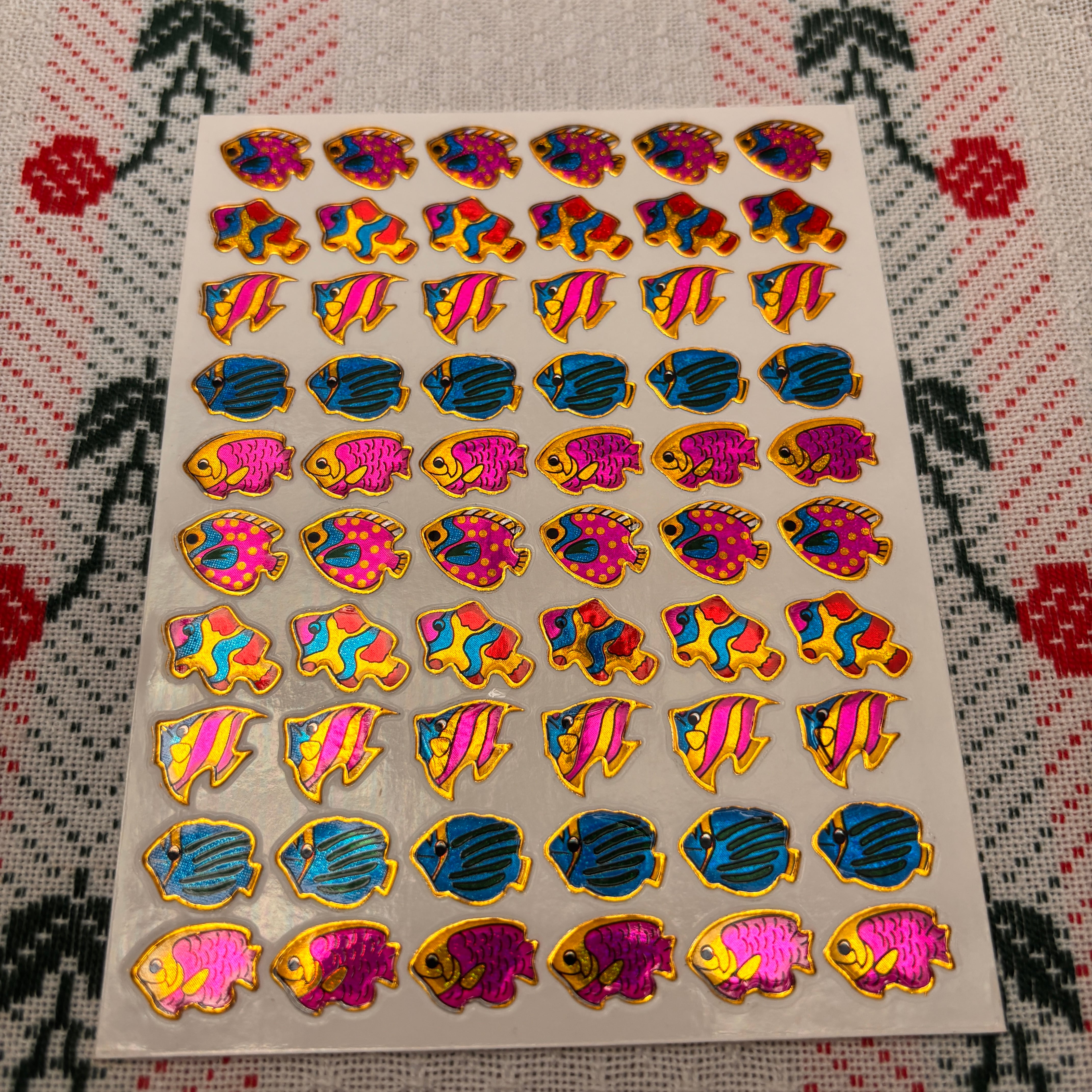 104 熱帯魚 レトロキラキラシール VCS01