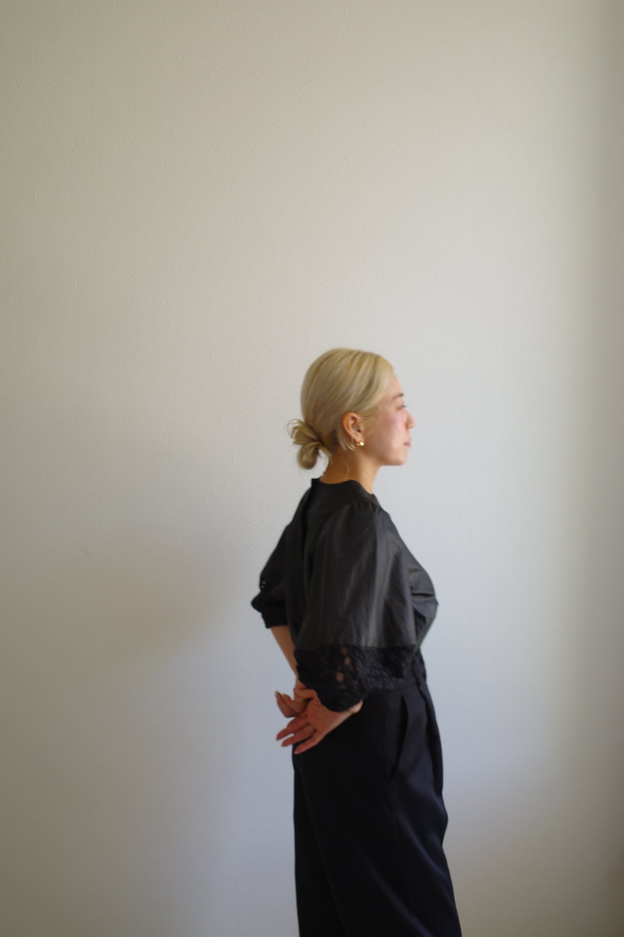 lantern flower race blouse (black) | e L L a