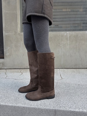 wide tube belt long boots