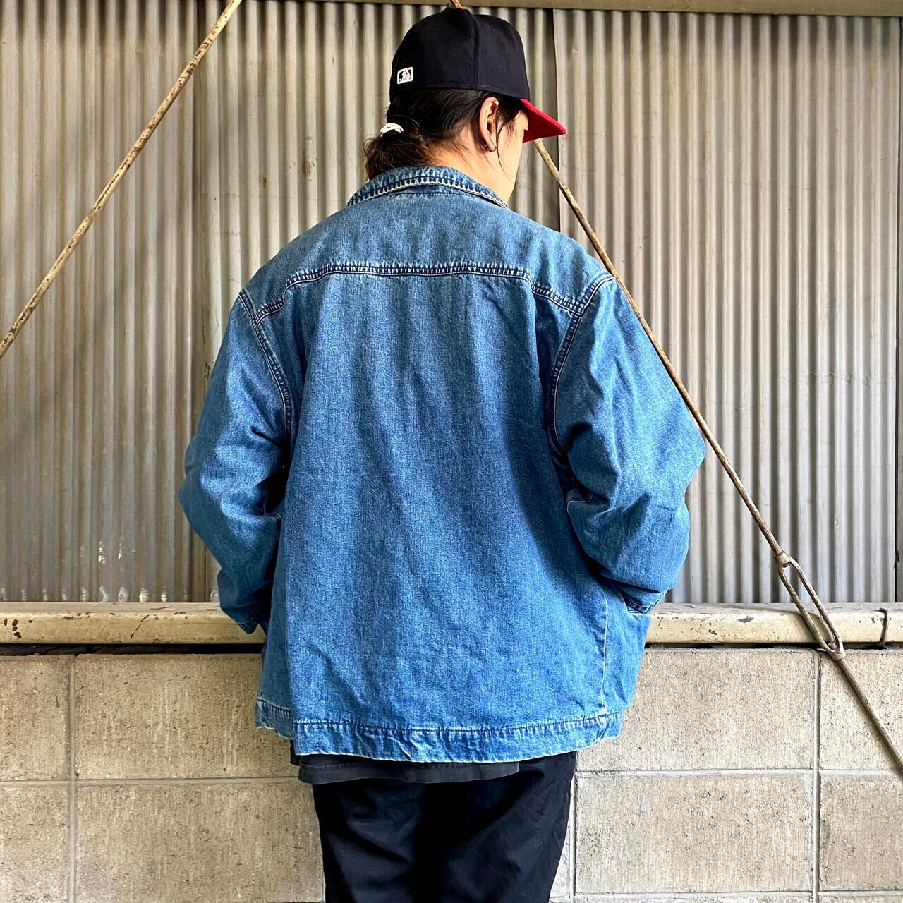 EDDIE BAUERエディーバウアー デニムカバーオール　M Eddie Bauer エディーバウアー デニムカバーオール レディースM