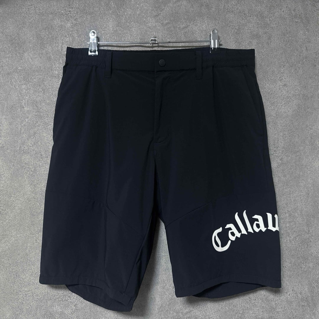 Callaway キャロウェイ ロゴ ハーフパンツ ブラック LL 大きいサイズ メンズ】Callaway キャロウェイ ロゴ ハーフパンツ ブラック LL 大きい