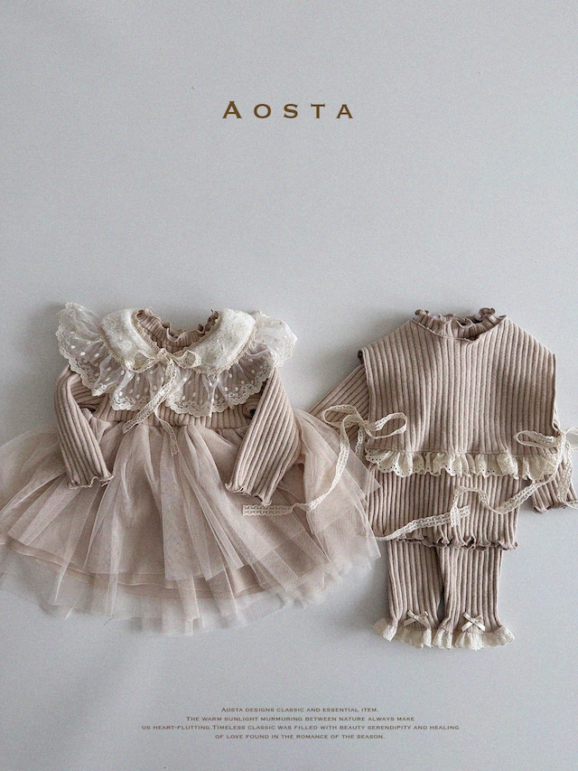 即納 ivory90,beige70 - camellia dress [ Aosta ]