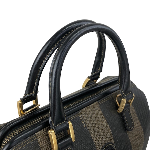 FENDI フェンディ ペカン ショルダーバッグ ブラック PVCレザー 2way ミニボストン vintage ヴィンテージ オールド jy5pns