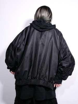 nylon oversized s/s bomber jacket