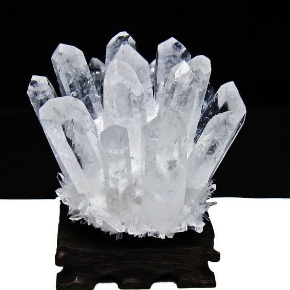 水晶 クラスター 水晶 原石 台座付属 一点物 182-8355