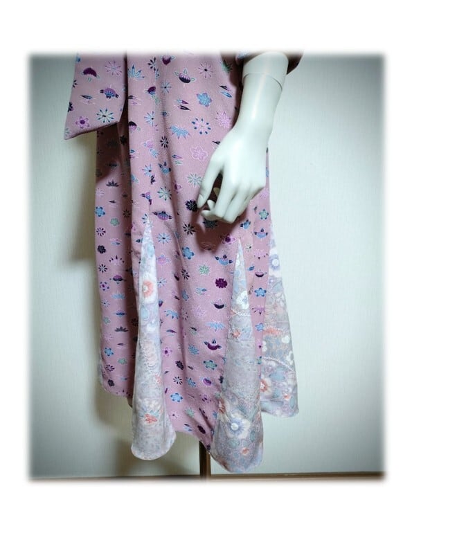 481 1点物 マーメイドワンピーㇲ Aライン 着物リメイク 訳アリ価格