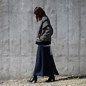 YASHIKI / GANKO別注 Shinsetsu Drivers Knit レディース着用コーディネート