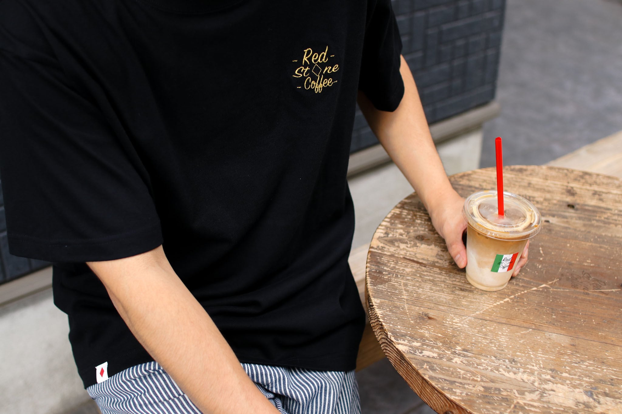 STONE  Tシャツ 刺繍 美品 STONE ISLAND - 【ラスト1点】 21580 'STITCHES THREE' EMBROIDERY / T