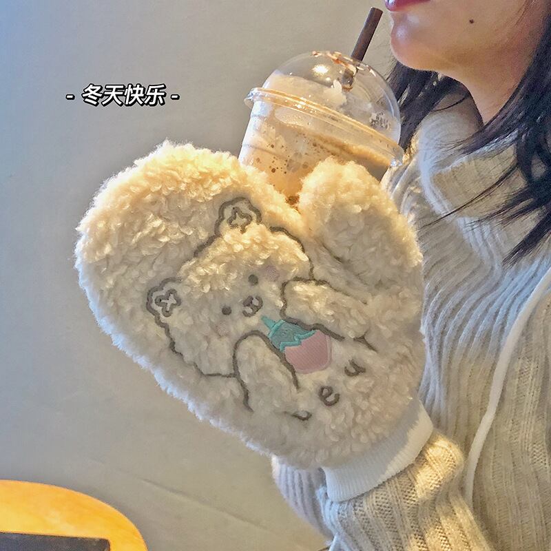 刺繍ベルベットグローブ ウィンター 大人ガーリー スウィート キュート カジュアル 冬物 萌量不足50943148800