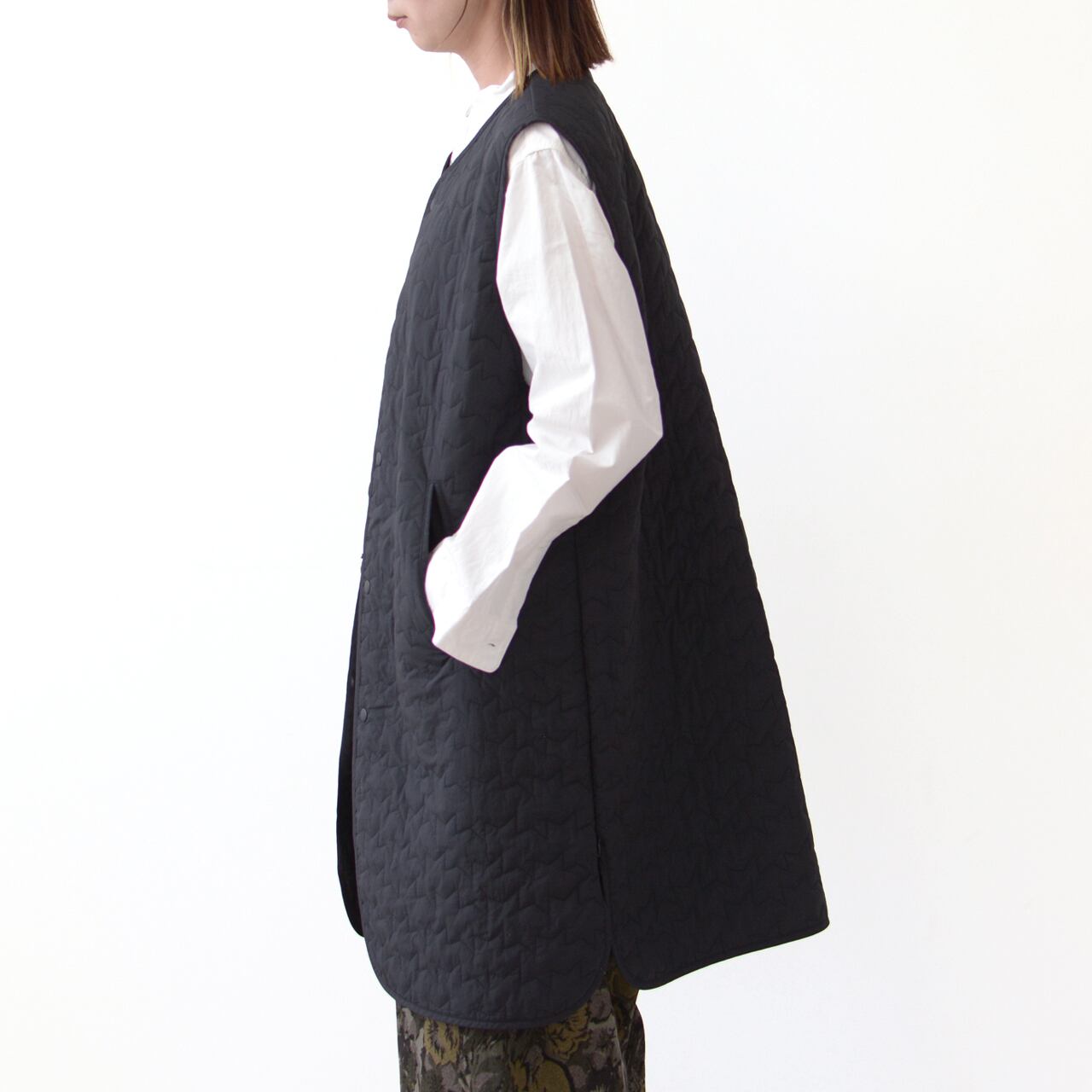 LE GLAZIK [ル・グラジック] QUILTING LONG VEST [LG-A0615GNT