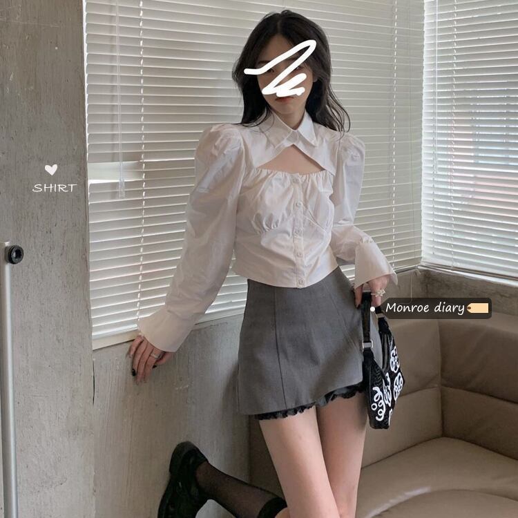 薄手シャツ サマーショートトップス ロング 夏物 モンロー19271195832