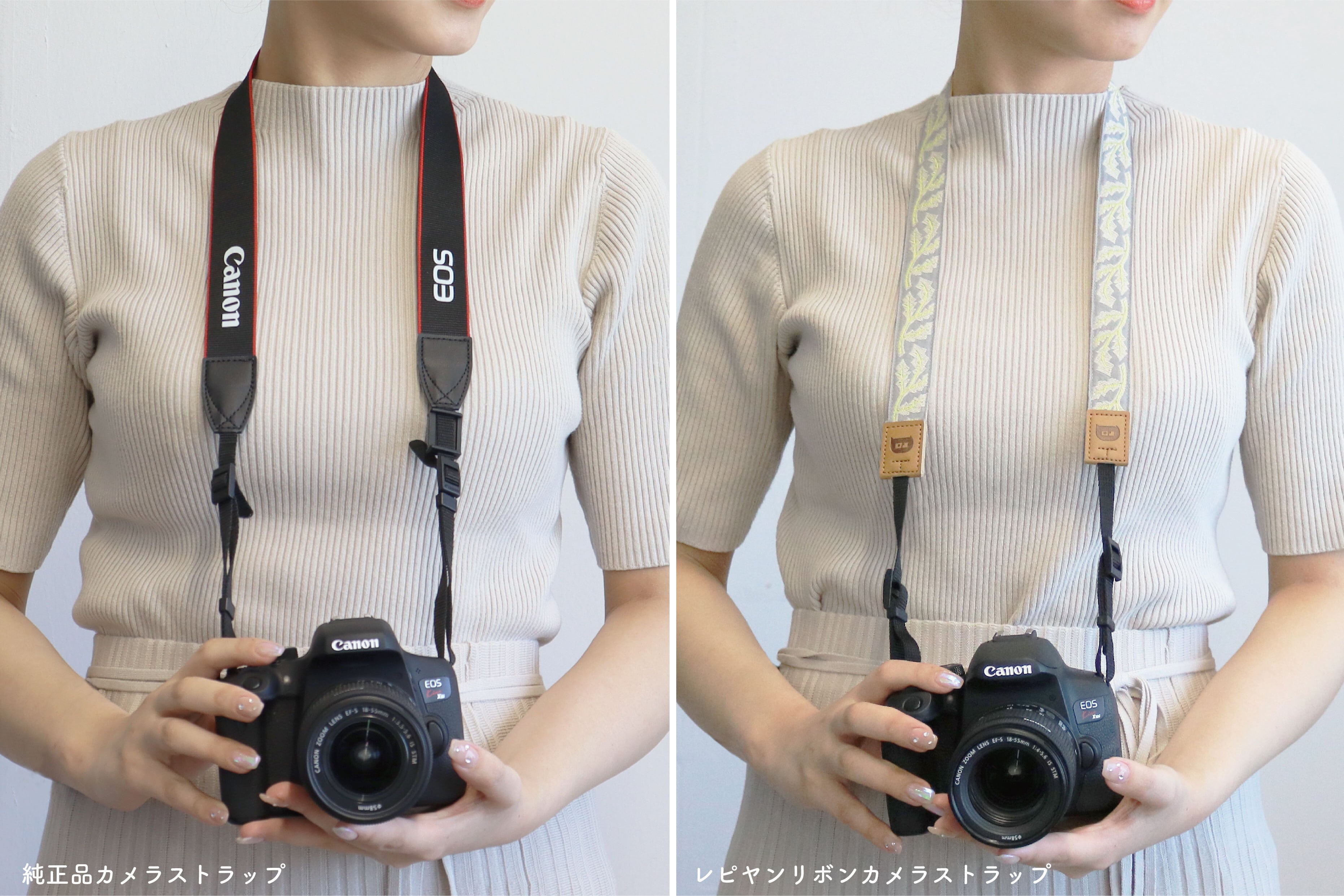 全3色 菊柄 オリボンカメラストラップ | レピヤンリボン