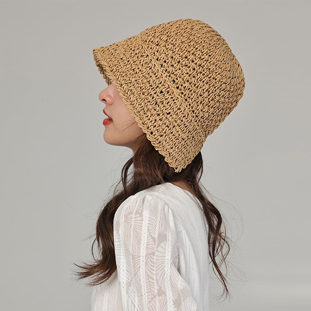 麦わら バケットハット 帽子 レディース UV対策 日差し避け 折りたたみ 春夏 おしゃれ 大人 きれいめ かわいい カジュアル リゾート アウトドア ストローハット 麦藁帽子 大人可愛い 大人女子