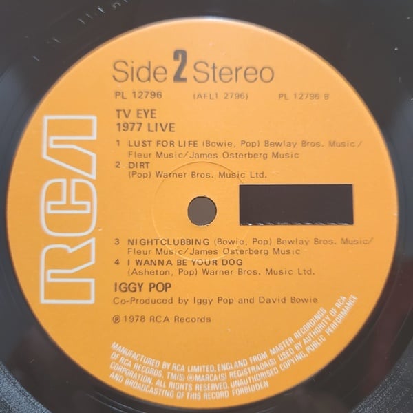 Iggy Pop / TV Eye 1977 Live [PL 12796, AFL1 2796] - 画像4