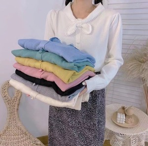 フロントリボンカーディガン