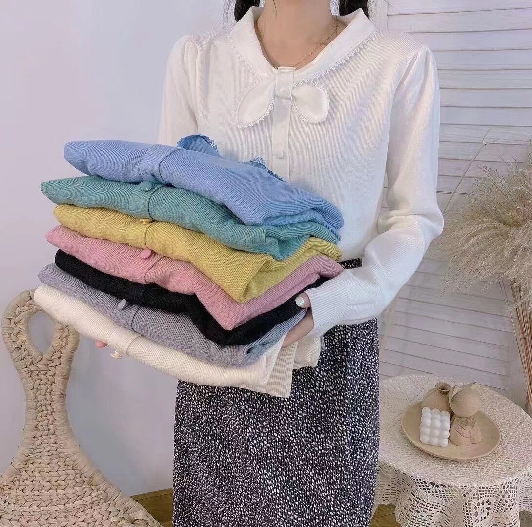 フロントリボンカーディガン