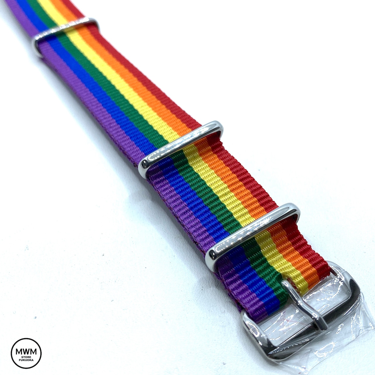 NATOナイロンストラップ Rainbow stripe  20mm幅 腕時計ベルト