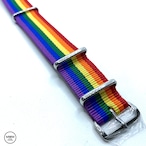 NATOナイロンストラップ Rainbow stripe  20mm幅 腕時計ベルト