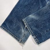 DENIME ドゥニーム ヒゲ ハチノス セルビッジ ボタンフライ デニムパンツ ジーンズ W36/インディゴ系 メンズ 希少