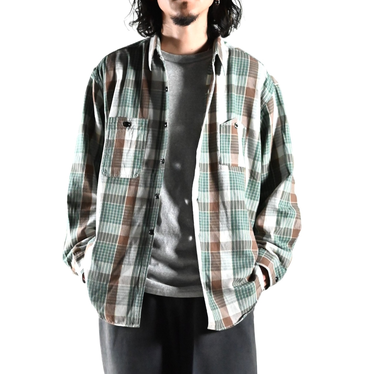 BOWWOW / MOUNTAIN POCKET FLANNEL SHIRT