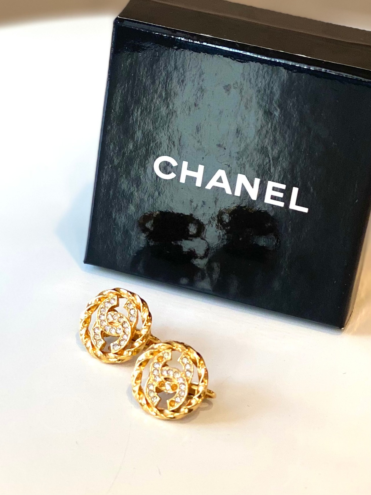 ヴィンテージシャネル CHANEL イヤリング ココマーク 2137 GP ライン  