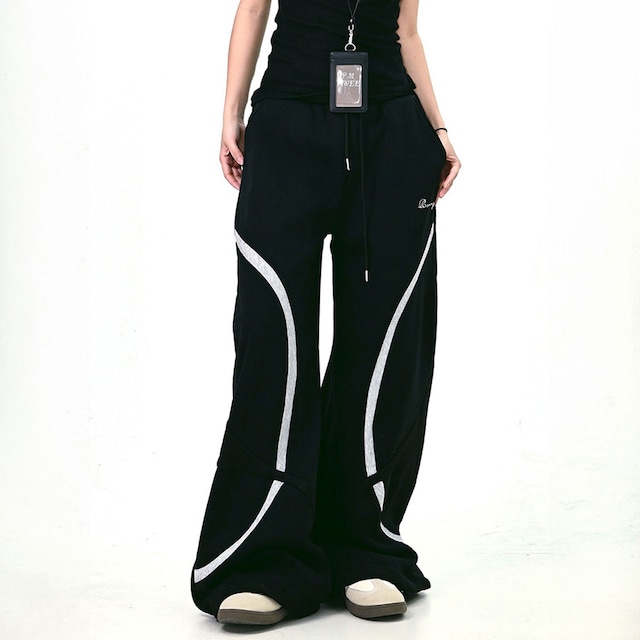 カーブラインパネルストリートスウェットパンツ 2col R01265