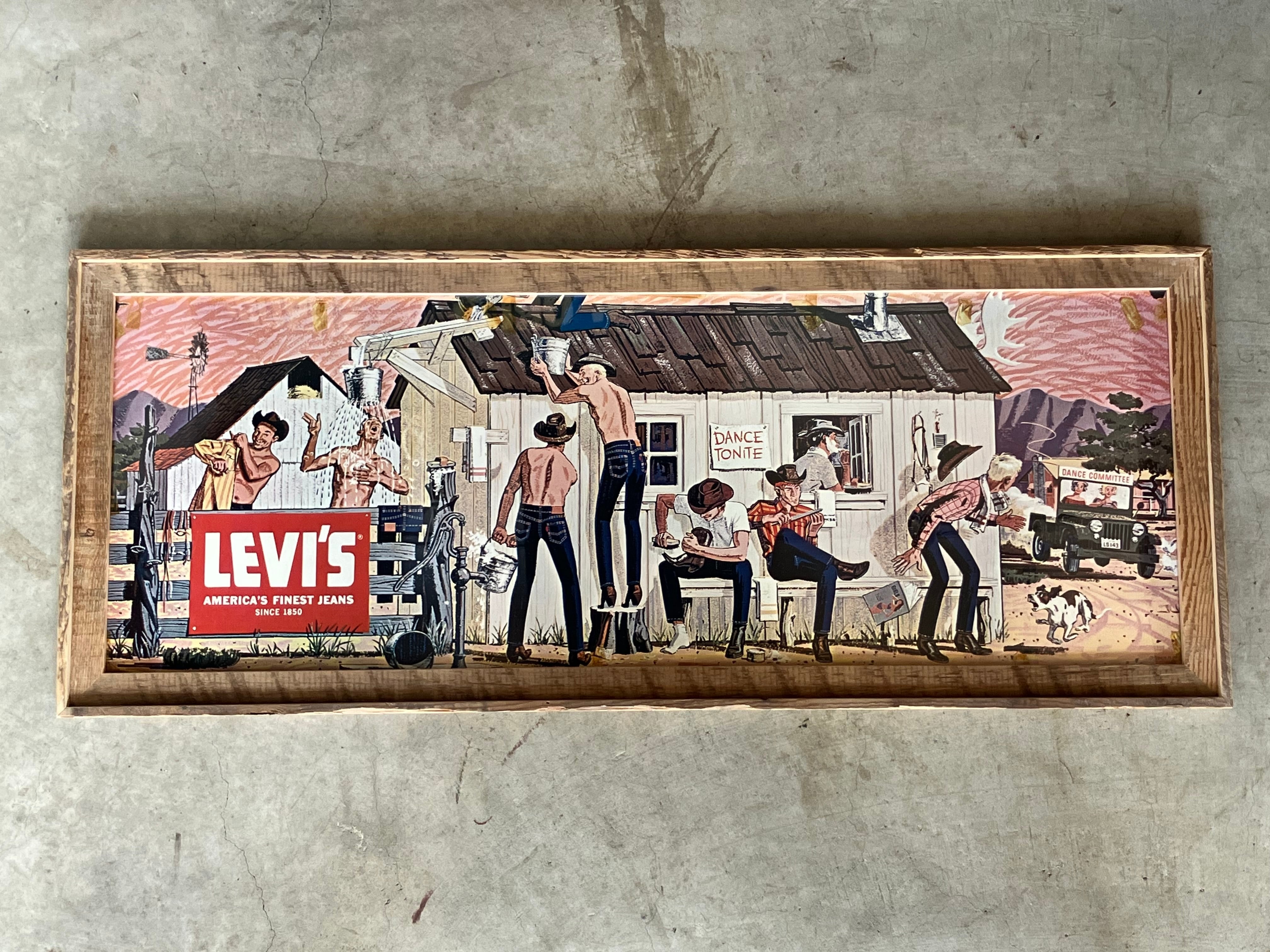 60s LEVIS ADVERTISING POSTER FRAMING